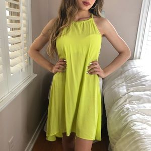 5 LEFT XS-XL Braided Neon Yellow Swim Cover Up